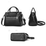 A966-5 Patrón de piedra Bolsos de un solo hombro para mujer, Blanco, Red Wine, Verde, Azul, Negro, Turmeric - Imagen 4
