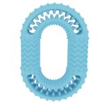2 uds. Perro círculo dientes limpios divertido entrenamiento interactivo juguetes para morder, Circle Light Blue