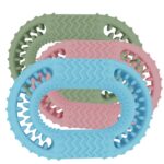 2 uds. Perro círculo dientes limpios divertido entrenamiento interactivo juguetes para morder, Circle Light Blue - Imagen 2