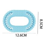 2 uds. Perro círculo dientes limpios divertido entrenamiento interactivo juguetes para morder, Circle Light Blue - Imagen 3