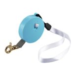 Cuerda de tracción para perros telescópica automática Retractor pequeño para mascotas, 2m Round Blue
