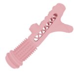 Perros con forma de ramas huecas para moler y limpiar los dientes, varilla para mascotas, juguetes resistentes a mordeduras, Hollow Branches Shaped Light Pink