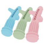 Perros con forma de ramas huecas para moler y limpiar los dientes, varilla para mascotas, juguetes resistentes a mordeduras, Hollow Branches Shaped Light Blue - Imagen 4