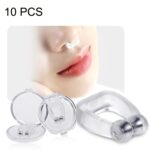 10 PCS Mini tapón de ronquido magnético de silicona portátil, 10 PCS