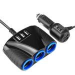 JY-1905 120W USB multifuncional 3 en 1 cargador de coche para encendedor de cigarrillos, estilo:, 3 Ports, 5 Ports