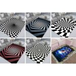 Alfombra de sala de estar geométrica visual rectangular estéreo 3D, 40x60cm - Imagen 2