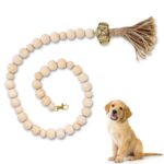 Timbre para perros Entrenador de perros Cuerda colgante Juguete divertido para gatos, estilo:, Wooden Beads Gold
