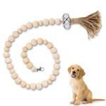 Timbre para perros Entrenador de perros Cuerda colgante Juguete divertido para gatos, estilo:, Wooden Beads Silver
