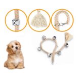 Timbre para perros Entrenador de perros Cuerda colgante Juguete divertido para gatos, estilo:, Braided Cross Bell - Silver - Imagen 2