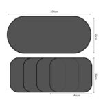 Parasol de malla para coche con ventosa no porosa, 5pcs/set - Imagen 2