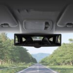 CZC-255 Espejo retrovisor interior de fibra de carbono Espejo auxiliar endoscopio con ventosa modificada, CZC-255(White Mirror)