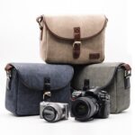 Bandolera informal de lona para cámara SLR, Gray, Azul, Caqui - Imagen 2