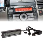Coche dentro y fuera de doble temperatura + reloj + pantalla electrónica LED de voltaje, 4 in 1 Orange+Blue