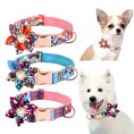 Pet Flower Collar ajustable Hebilla de metal Se puede grabar Collar de perro, Tamaño:, L 2.5x60cm - Imagen 2