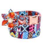 Pet Flower Collar ajustable Hebilla de metal Se puede grabar Collar de perro, Tamaño:, L 2.5x60cm - Imagen 3