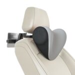 A09 Reposacabezas para asiento de automóvil Espuma viscoelástica Cómoda almohada para el cuello, estilo:, With Stand  (Gray)