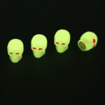 5 juegos de tapa de válvula luminosa para neumático de coche, tapa de núcleo de válvula de calavera para motocicleta, 1 Set Yellow