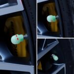 5 juegos de tapa de válvula luminosa para neumático de coche, tapa de núcleo de válvula de calavera para motocicleta, 1 Set Blue - Imagen 5