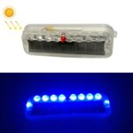2 PCS LED Lámpara estroboscópica de advertencia de iluminación de vibración nocturna decorativa solar, Long Blue