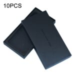 Caja de teléfono de color sólido de 10 piezas / Película templada / Caja de marco de soporte, All Black