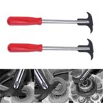 Herramienta de desmontaje de sello de aceite de 2 piezas extractor de llave de sello de aceite de doble cabeza, 2 PCS Red, 2 PCS Black