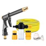 Aspersor de riego telescópico de manguera de lavado de autos de alta presión, estilo:, H2+3 Connector+10m Tube+Foam Pot