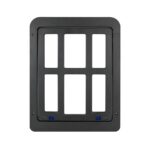 Puerta de ventana para mascotas de 34cm x 44cm, cueva para perros y gatos, puerta de celosía para mascotas antimosquitos, 34cmx 44cm Black - Imagen 2