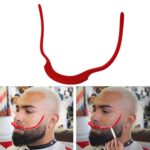 4 herramientas de afeitado con regla para peinar barba., Beard Styling Ruler (Red)