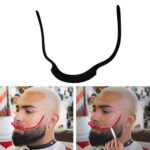 4 herramientas de afeitado con regla para peinar barba., Beard Styling Ruler (Black)
