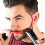 4 herramientas de afeitado con regla para peinar barba., Beard Styling Ruler (Black) - Imagen 6