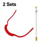 2 juegos de herramientas de barbero para afeitar la tabla de peinado de la barba, estilo:, Shape Ruler+Pen
