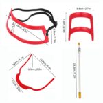 2 juegos de herramientas de barbero para afeitar la tabla de peinado de la barba, estilo:, Shape Ruler+Pen - Imagen 3