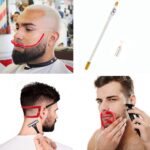 2 juegos de herramientas de barbero para afeitar la tabla de peinado de la barba, estilo:, Shape Ruler+Pen - Imagen 5