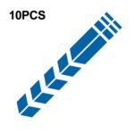 10 pegatinas reflectantes de rayas para coche, pegatinas de flecha para guardabarros de motocicleta, 10 PCS Blue
