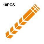 10 pegatinas reflectantes de rayas para coche, pegatinas de flecha para guardabarros de motocicleta, 10 PCS range