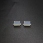 2 juegos de enchufe de polvo del puerto de carga del control remoto del cuerpo del dron para DJI Mini 3 Pro, Transparent, Black, Transparent+Black