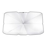 Sombrilla de aislamiento térmico plegable telescópica para parabrisas de coche, Silver Coated Large