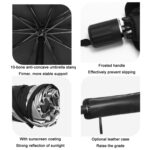 Sombrilla de aislamiento térmico plegable telescópica para parabrisas de coche, Silver Coated Small - Imagen 4