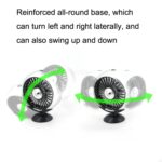 Ventilador de luces coloridas USB multifunción para salpicadero de vehículo F102, Negro, Plata - Imagen 3