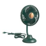 F502 Mini Manguera Ventilador pequeño Coche Ventilador USB, Verde, Negro