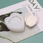Molde de silicona con alas de Ángel en forma de corazón para hornear velas de helado molde de aromaterapia, S