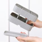 2 PCS Cocina Cuchara Cuchillo Rack Drenaje Palillos Jaula Caja de almacenamiento multifuncional, 2 PCS Grey - Imagen 4