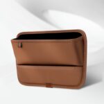 Caja de costura para asiento de automóvil Bolsa de almacenamiento con ranura de control central, Central Control Slot Brown