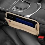 Caja de costura para asiento de automóvil Bolsa de almacenamiento con ranura de control central, Central Control Slot Beige - Imagen 2