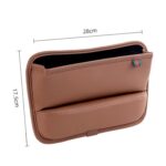 Caja de costura para asiento de automóvil Bolsa de almacenamiento con ranura de control central, Central Control Slot Beige - Imagen 3