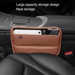 Caja de costura para asiento de automóvil Bolsa de almacenamiento con ranura de control central, Central Control Slot Beige - Imagen 6