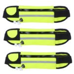 Riñonera portátil a prueba de sudor de gran capacidad para deportes al aire libre de 3 uds., 3PCS Green