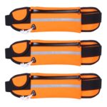 Riñonera portátil a prueba de sudor de gran capacidad para deportes al aire libre de 3 uds., 3PCS Orange