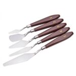 Pintura acrílica Gouache Cuchillo de pintura, 1 Sets/5PCS Wooden Handle