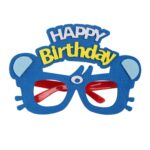 2 piezas de gafas divertidas para fiesta de cumpleaños, decoración de dibujos animados, accesorios para fotos, forma:, Blue Bear